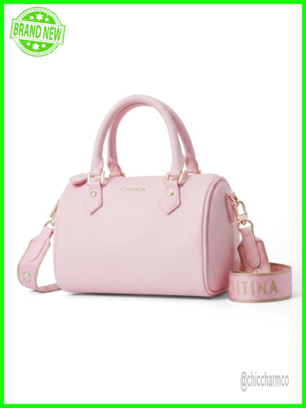 Boston Bag Crossbody Top Handle Satchel Vegan Leather